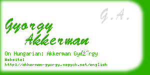 gyorgy akkerman business card